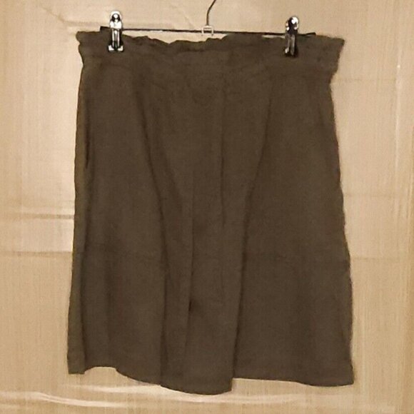 H&M Army Green Lyocel Silky Mini Skirt - Picture 1 of 5